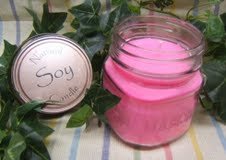 Pink Petal Peony Soy Candle - 8 Oz. Mason Jar ~ The Old Wax Shack