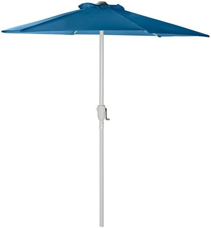 Astonica 50102454 6.5-ft Outdoor Stack-N-Go Patio Rio Umbrella, Azul & White