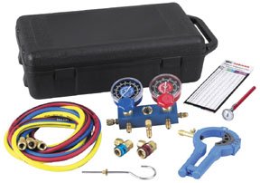Robinair 13136 R-134a Manifold Kit with Hoses and Case