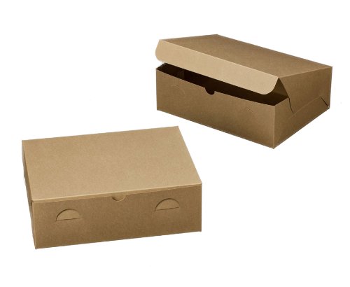 Dress My Cupcake Cupcake Box with Lid and Holder for 6 Jumbo Cupcakes, Brown, Set of 100