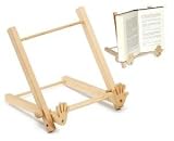 Wooden Book Holder with Page Holding Hands