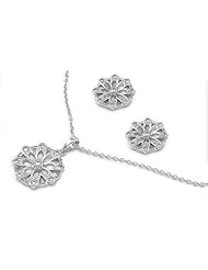 Sterling Silver Sets With Cubic Zirconia