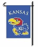 Kansas Jayhawks 13" x 17" Two Sided Garden Flags - 1 Pair
