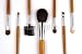 Wallmonkeys Peel and Stick Wall Decals - Cosmetic Brushes Lined up in White Background. - Removable Graphic