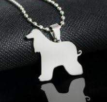 Stainless Steel Afghan Hound Sage Tazi Tazhi Spay Da Kochyano Pet Dog Charm Pendant Necklace
