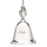 Silver Plated Noel Bell, Snowman - Christmas Ornament