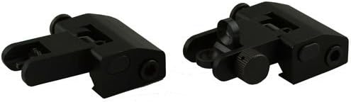 AR15/M16 Tactical Micro Precision Front And Rear Flip-up Sight with Dual Aiming Apertures for Picatinny/Weaver Rails A2