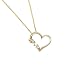 9ct Yellow Gold Heart Love With Diamond Slider Pend 18"Chain