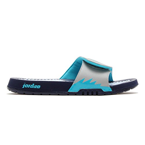 Nike Men's Jordan Hydro V Retro Navy/Silver/Turquoise 555501-405