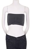 Anemone Smooth Front Smooth Back Padded Bandeau Charcoal