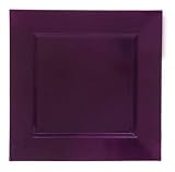 Best Price Square Metallic Purple Charger Plates- 4 Piece Set