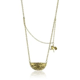 Monserat De Lucca Brass Bird Nest Necklace, 29