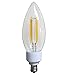 Triangle bulbs 4W LED Candelabra Light Bulbs Equivalent to 40W Incandescent Bulb The Perfect Chandelier led Light Bulbs, E12 Base Warm White 2700K, 400 Lumens,