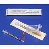 MONOJECT SoftPack .5 cc/ml Insulin Syringe w/ 28g x 1/2 Needle, Sterile