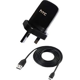 Genuine HTC TC-B250 Uk Mains Charger for Desire, Legend, Wildfire, HD2, HD Mini, Aria