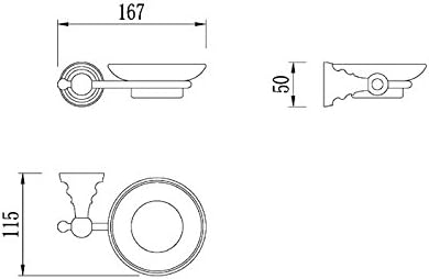 Hai Lighting Solid Zinc Alloy Soap Basket Bathroom Soap Dish Soap Dishes Wall-mounted Holders , Gilded