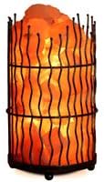 Fancy Himalayan Salt Lamps, Pillar Lamp with Himalayan Pink Salt Chunks, 7.2 X 7.2 X 9.6