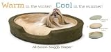 K&H All Season Oval Snuggly Sleeper, Large 31 By 24 Inches, Sage