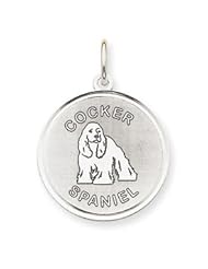 Sterling Silver Cocker Spaniel Disc Charm QC2680"