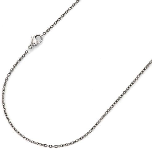 Titanium High Polished Rolo Chain Link - (18" x 1.80mm) - 18TMCH271