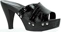 Sanita Women's Patent Snakeskin Filippa Plateau Platform Sandals - Retro Collection