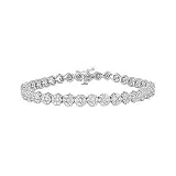 4.00ct tw Natural Diamond(G-H-SI) Bracelet in 14k white gold