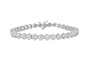 4.00ct Tw Natural White Round Diamond (SI-Clarity,G-H-Color) Cluster Bracelet in 14k White Gold