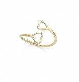 14K Toe Ring Dbl Heart Adj - GH23307