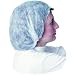 Impact 7387W24 Spunbonded Polypropylene Non-Woven Bouffant Cap, 24" Diameter, White (10 Bags of 100)