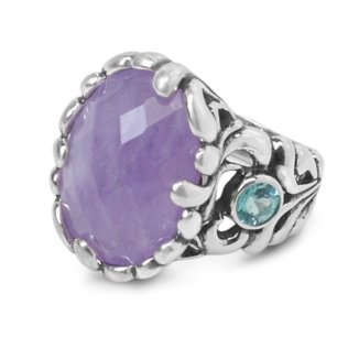 Carolyn Pollack Sterling Silver Amethyst Sincere Joy Ring