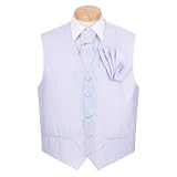 Men's - Lilac - Formal Vest, Necktie and Hanky Set