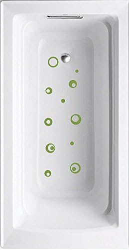 Adhesive Oval Bath Treads, Non-slip saftey shower or tub grip stickers (green)