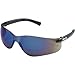 Safety Protective Glasses, Black Frame, Silver Mirror Polycarbonate Lens