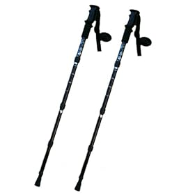 2x Antishock Trekking Walking Hiking Pair Sticks Poles