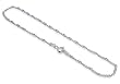 Cute Sterling Silver Singapore Chain Ankle Bracelet