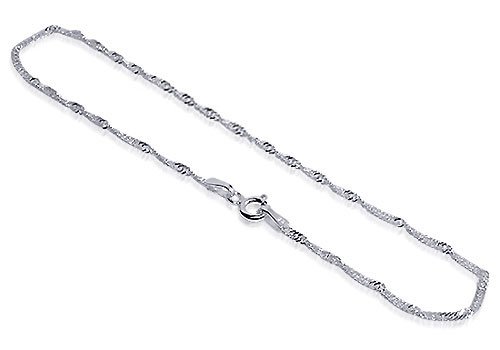 Cute Sterling Silver Singapore Chain Ankle Bracelet