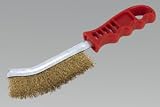 Wire Brush Brassed Steel Plastic Handle