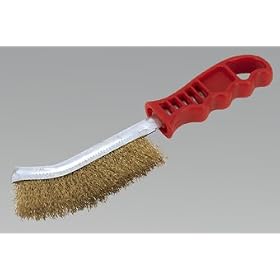 Wire Brush Brassed Steel Plastic Handle