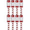 Outdoor Solar Holiday Lights Christmas Lights Candy Cane 8 Piece