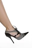 Victoria Lace Up Pointed Toe Pump High Heel Shoes