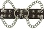 Skull Quad Chains Wide Leather Biker Band Halloween Accessories