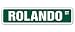 ROLANDO Street Sign name kids childrens room door bedroom girls boys gift