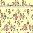 Dollhouse Wallpaper Victorian Creme Childrens Nursery