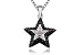 Platinum Overlay Sterling Silver Diamond Accent Star Pendant, 18"