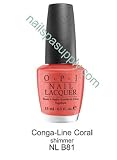 OPI Conga-Line Coral B81 South Beach Collection