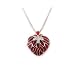 Red Enamel Heart & Diamond Pendant