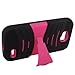 Aimo Wireless Ridgeline Hybrid Armor Case with Kickstand for LG Optimus L90 - Retail Packaging - Pink/Black