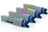 Zoom Produkt-Bild: 4 x Toner f&uuml;r OKI C 3520 MFP, 3530 MFP; OKI MC 350, 360; kompatibel, OEM ID OKI 43459332, 43459331, 43459330, 43459329, cmyk, ca. 2.500 (je Farbe) Seiten