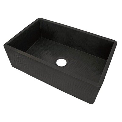 Apron Front Kitchen Sink with Drain Option Finish: Weathered Copper