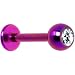 Purple Anodized Titanium Clear Gem Labret Monroe